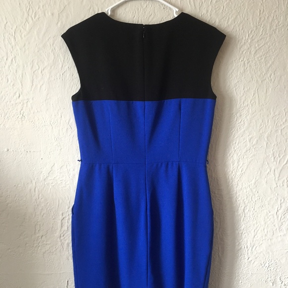 Calvin Klein royal blue and black color block fitted sheath dress - Picture 4 of 4
